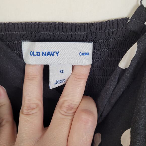 Old Navy Cami black and white polka-dot mini dress XS retro pin up flirty summer - Picture 3 of 7